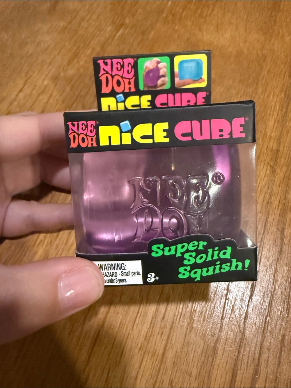 NeeDoh Nice Cube Purple Squishy Toy Authentic